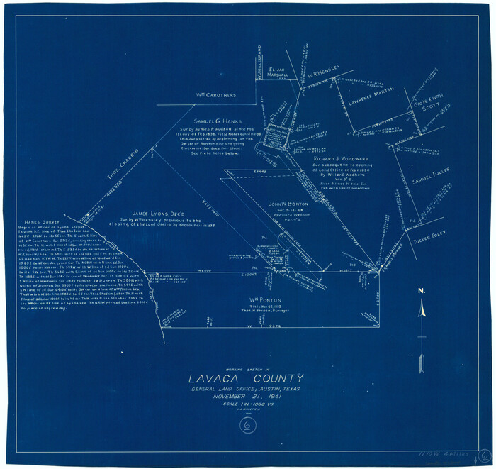 70359, Lavaca County Working Sketch 6, General Map Collection