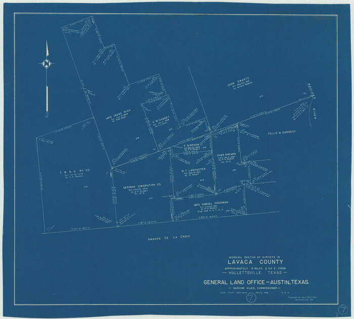 70360, Lavaca County Working Sketch 7, General Map Collection
