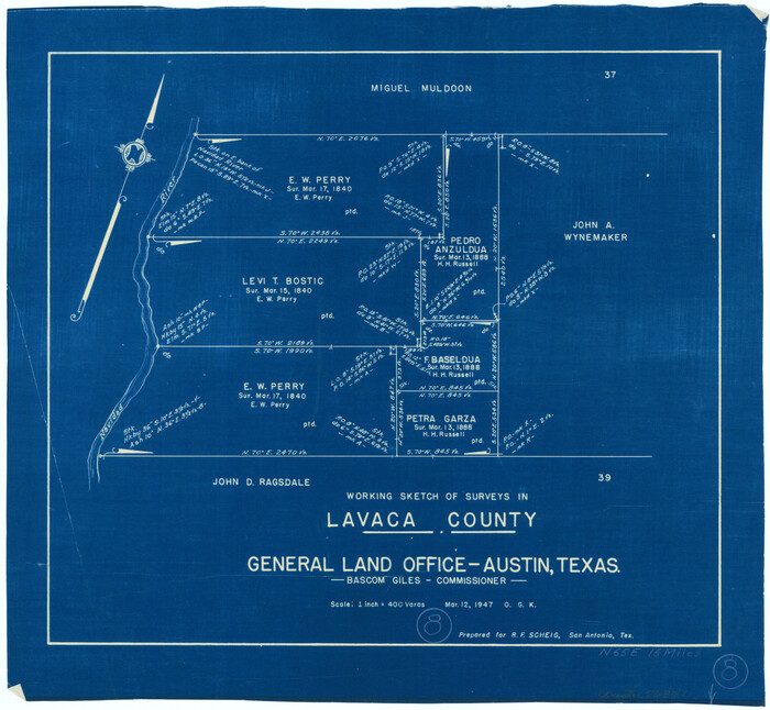 70361, Lavaca County Working Sketch 8, General Map Collection