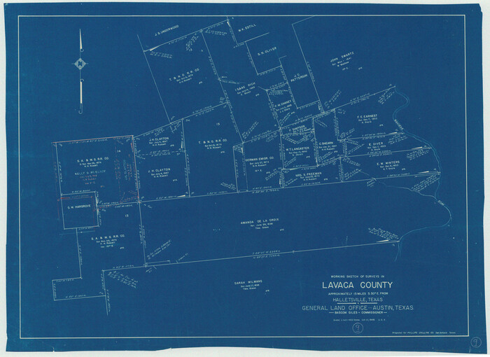 70362, Lavaca County Working Sketch 9, General Map Collection
