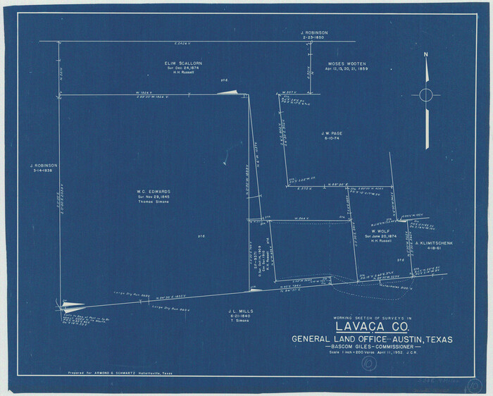 70363, Lavaca County Working Sketch 10, General Map Collection