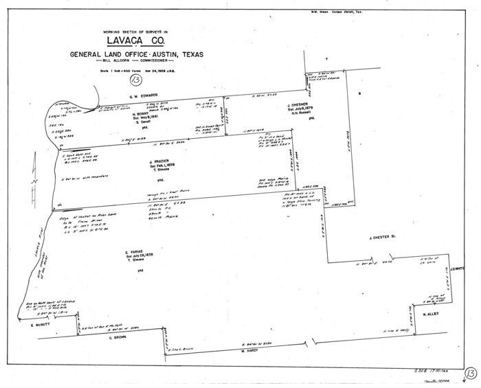 70366, Lavaca County Working Sketch 13, General Map Collection