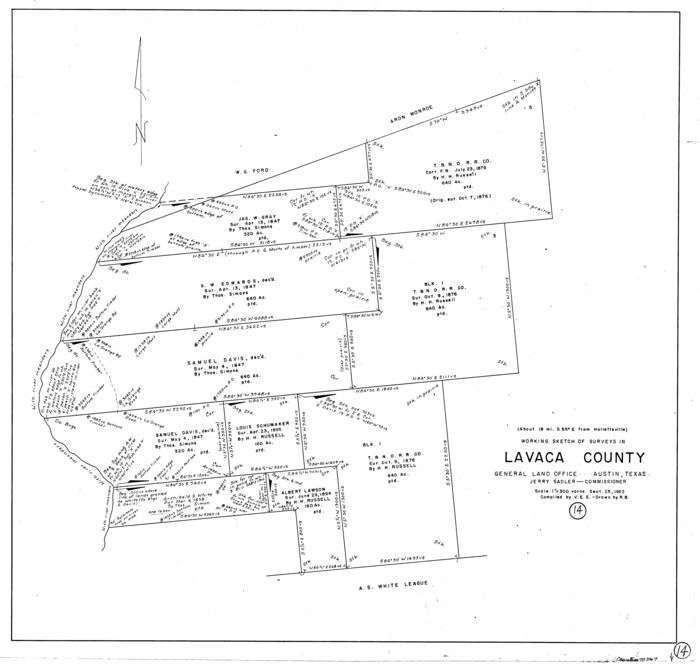 70367, Lavaca County Working Sketch 14, General Map Collection