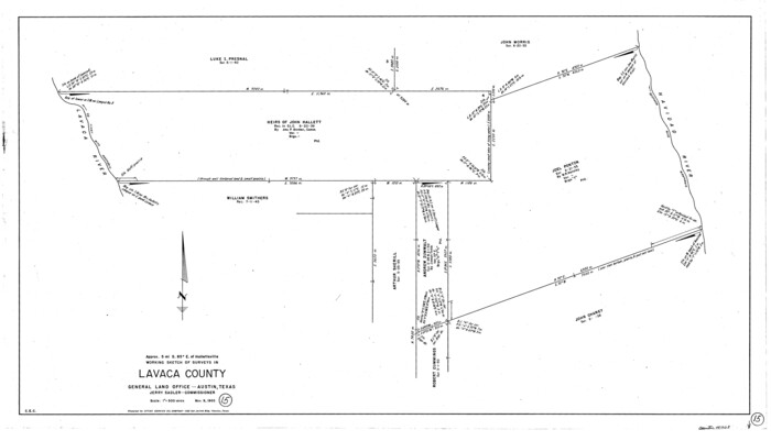 70368, Lavaca County Working Sketch 15, General Map Collection