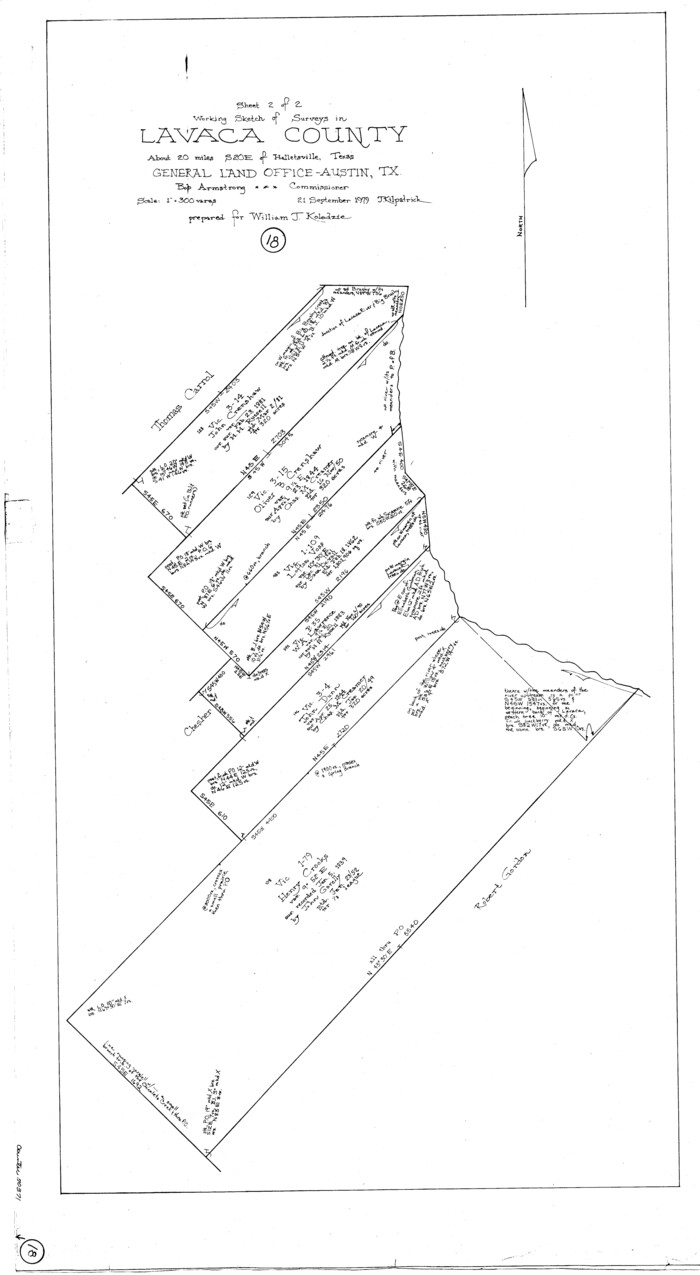 70371, Lavaca County Working Sketch 18, General Map Collection