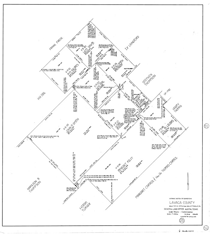 70378, Lavaca County Working Sketch 25, General Map Collection