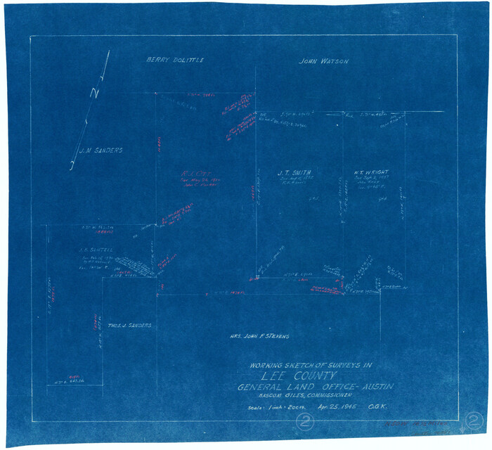 70381, Lee County Working Sketch 2, General Map Collection