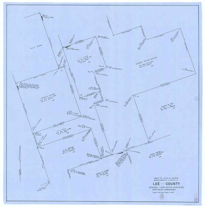 70382, Lee County Working Sketch 3, General Map Collection