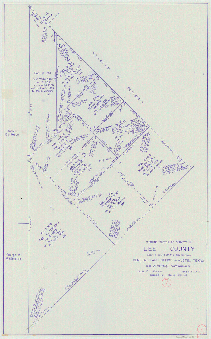 70386, Lee County Working Sketch 7, General Map Collection