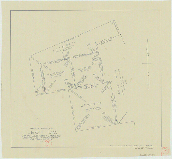 70408, Leon County Working Sketch 9, General Map Collection
