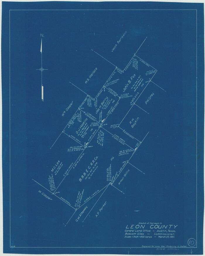 70409, Leon County Working Sketch 10, General Map Collection