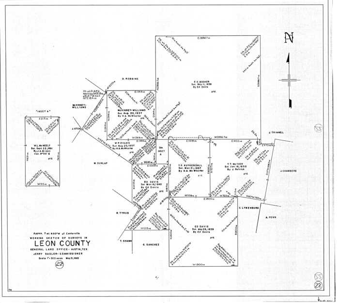 70421, Leon County Working Sketch 22, General Map Collection