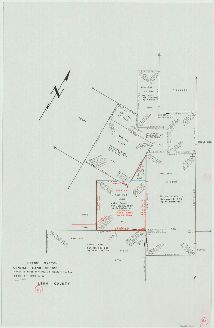 70439, Leon County Working Sketch 40, General Map Collection