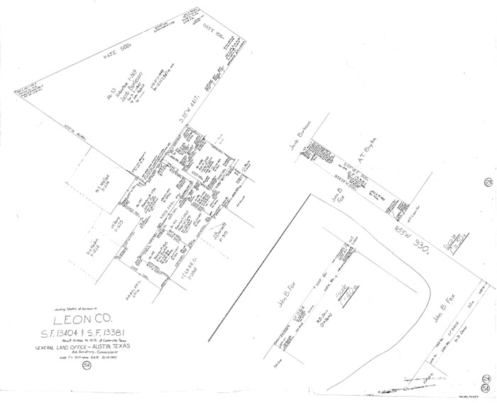 70454, Leon County Working Sketch 54, General Map Collection