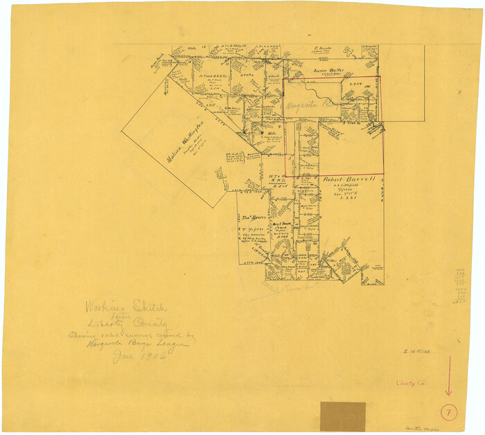 70466, Liberty County Working Sketch 7, General Map Collection