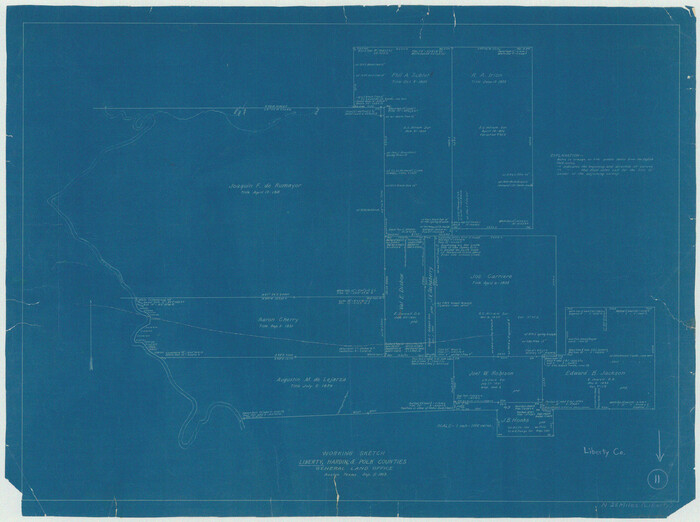 70470, Liberty County Working Sketch 11, General Map Collection