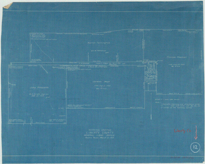 70471, Liberty County Working Sketch 12, General Map Collection