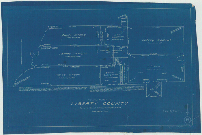 70473, Liberty County Working Sketch 14, General Map Collection