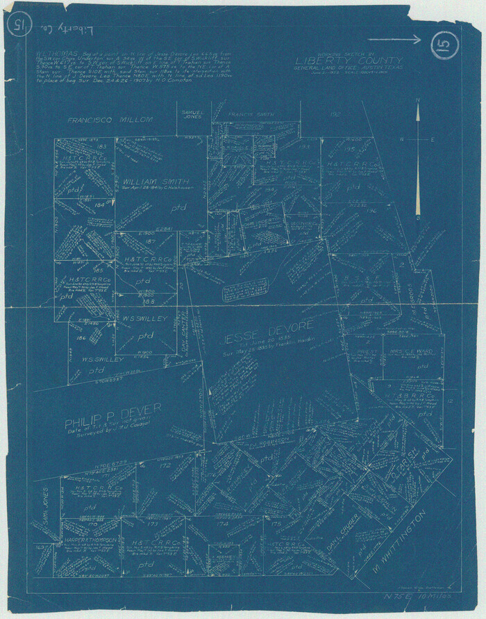 70474, Liberty County Working Sketch 15, General Map Collection