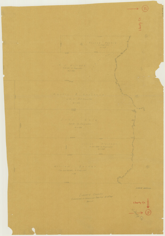 70476, Liberty County Working Sketch 17, General Map Collection