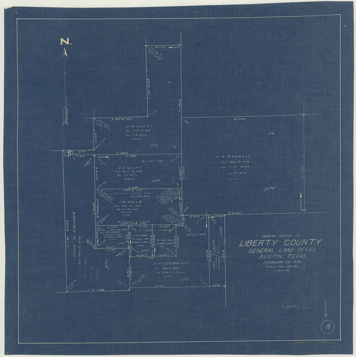 70477, Liberty County Working Sketch 18, General Map Collection