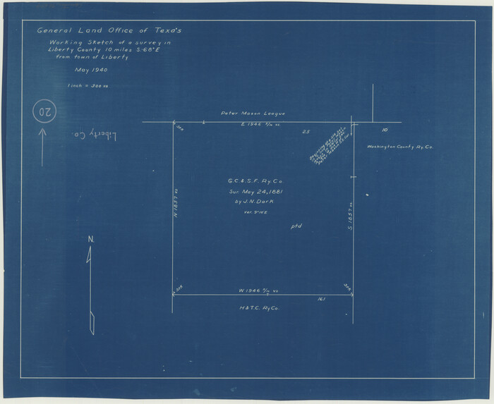 70479, Liberty County Working Sketch 20, General Map Collection