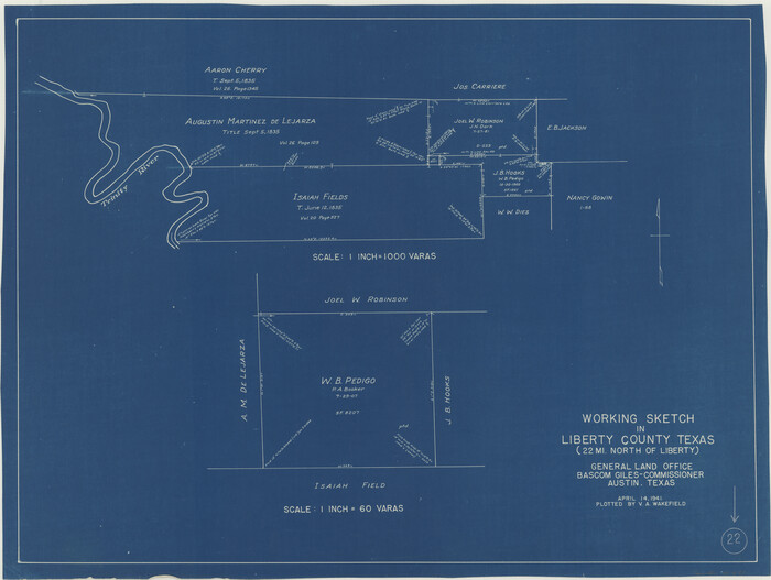 70481, Liberty County Working Sketch 22, General Map Collection