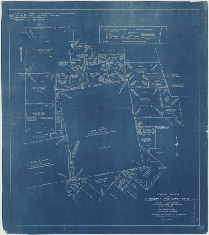 70485, Liberty County Working Sketch 26, General Map Collection