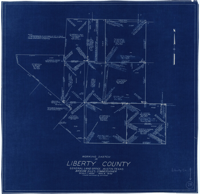 70487, Liberty County Working Sketch 28, General Map Collection