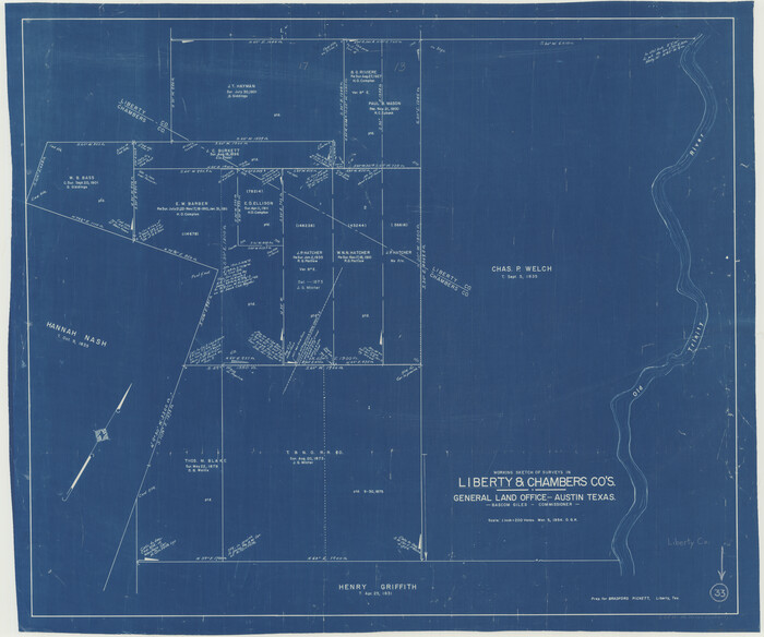 70492, Liberty County Working Sketch 33, General Map Collection