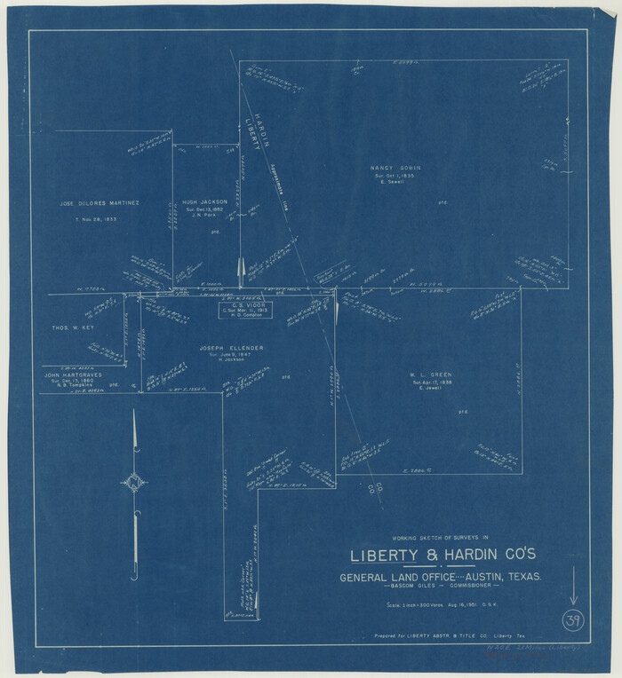 70498, Liberty County Working Sketch 39, General Map Collection