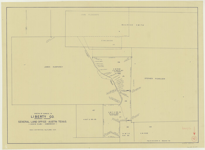 70499, Liberty County Working Sketch 40, General Map Collection