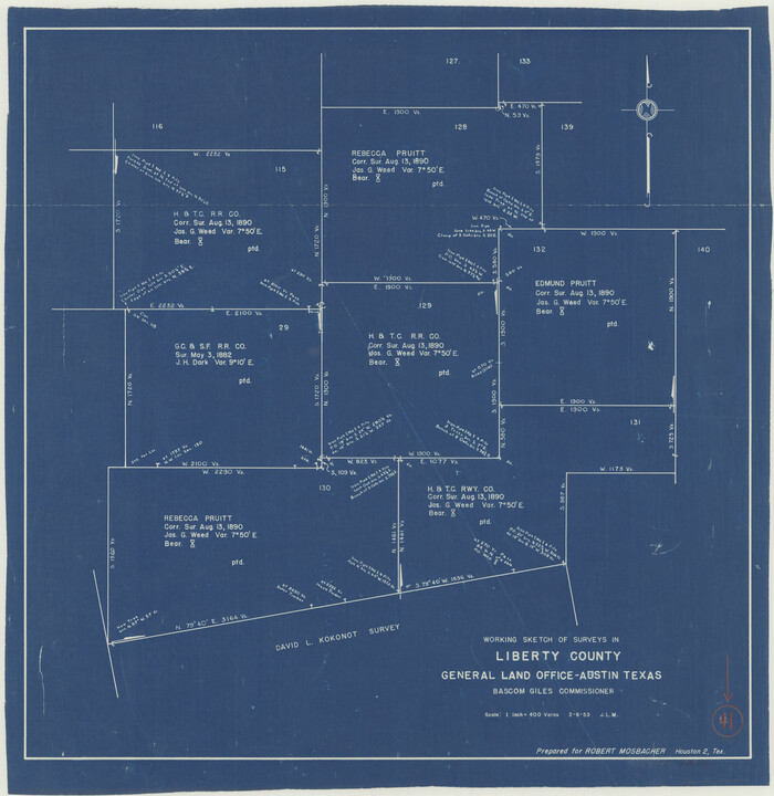 70500, Liberty County Working Sketch 41, General Map Collection