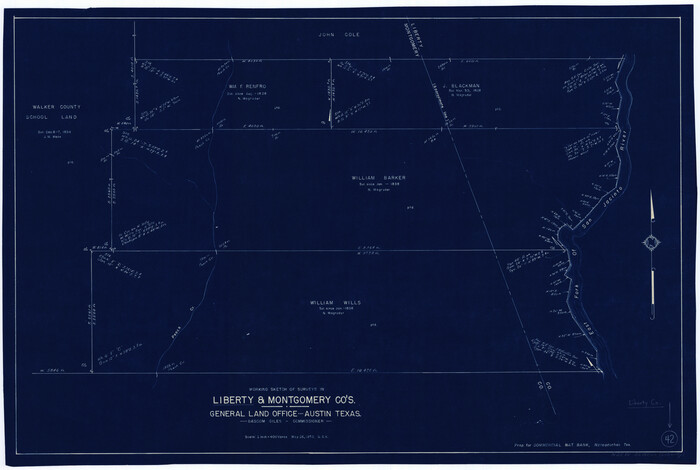 70501, Liberty County Working Sketch 42, General Map Collection