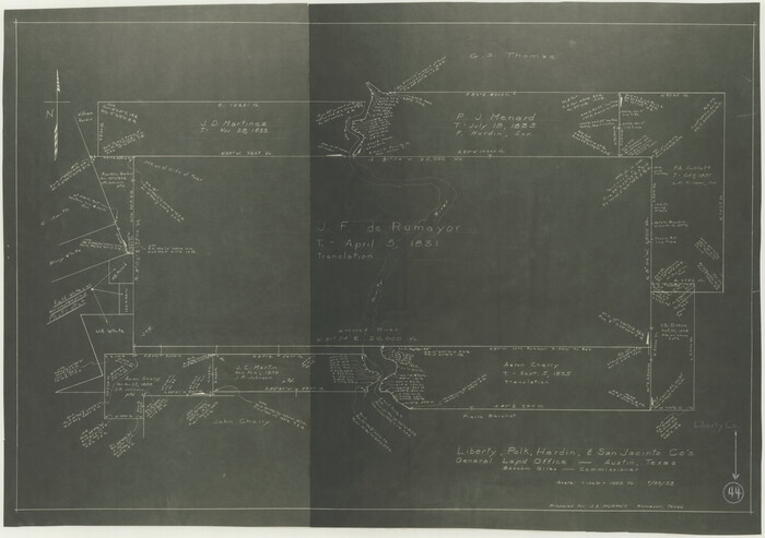 70503, Liberty County Working Sketch 44, General Map Collection