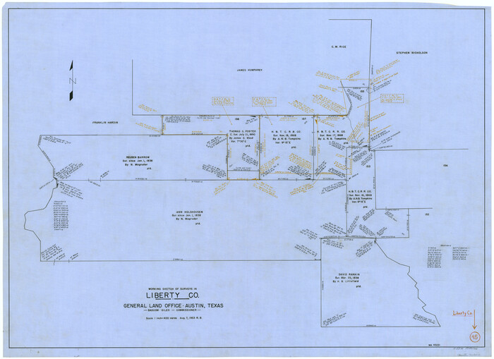70504, Liberty County Working Sketch 45, General Map Collection