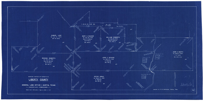 70505, Liberty County Working Sketch 46, General Map Collection
