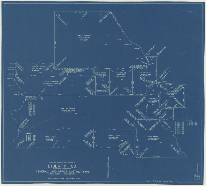 70509, Liberty County Working Sketch 49b, General Map Collection