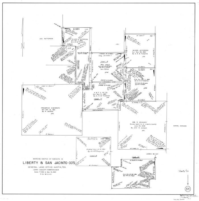 70514, Liberty County Working Sketch 54, General Map Collection