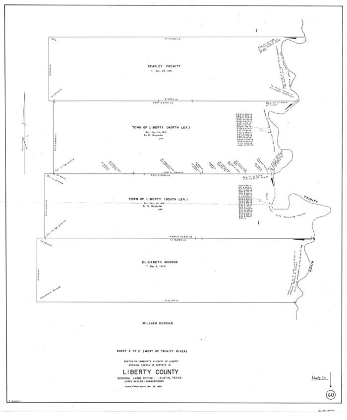 70520, Liberty County Working Sketch 60, General Map Collection