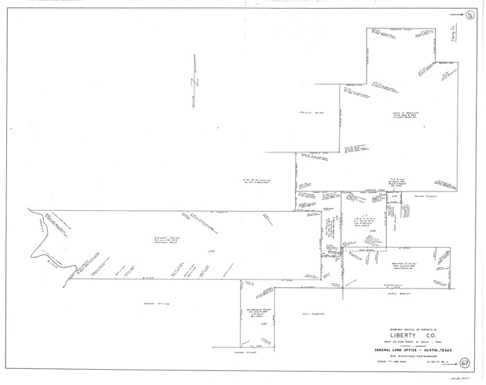 70527, Liberty County Working Sketch 67, General Map Collection