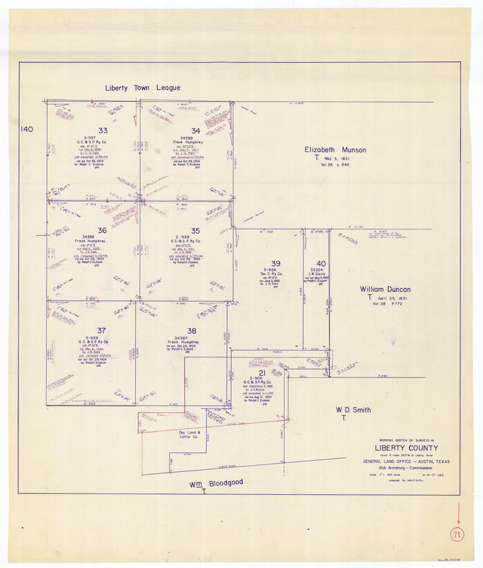 70531, Liberty County Working Sketch 71, General Map Collection