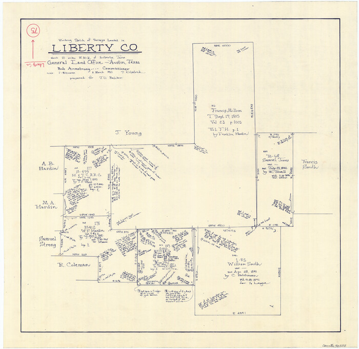 70535, Liberty County Working Sketch 75, General Map Collection