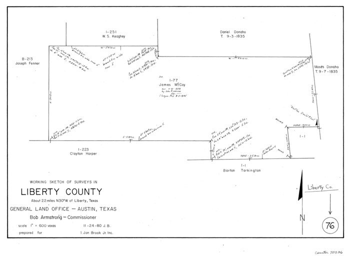 70536, Liberty County Working Sketch 76, General Map Collection