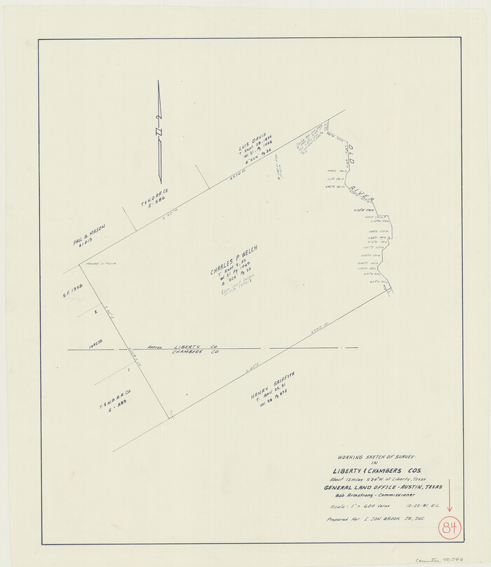 70544, Liberty County Working Sketch 84, General Map Collection