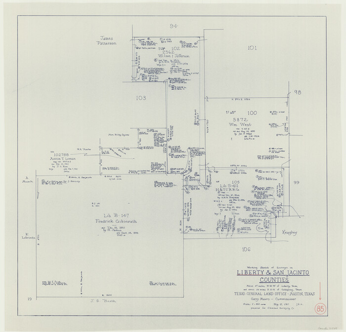 70545, Liberty County Working Sketch 85, General Map Collection