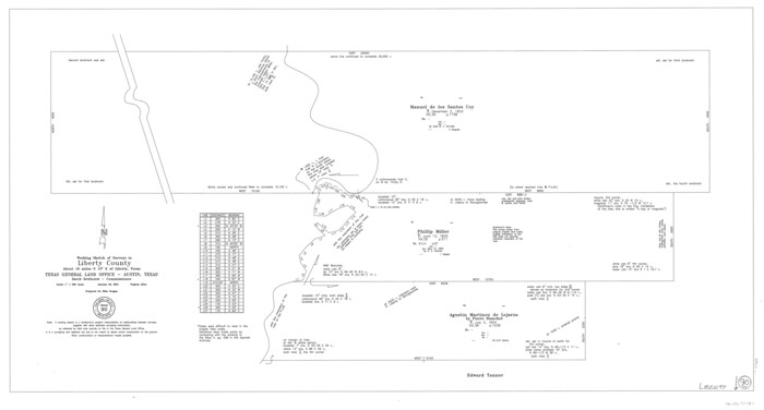 70550, Liberty County Working Sketch 90, General Map Collection