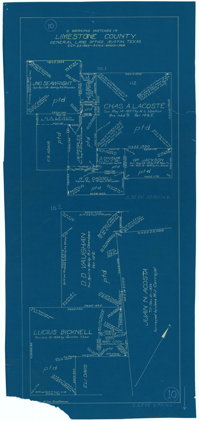 70560, Limestone County Working Sketch 10, General Map Collection