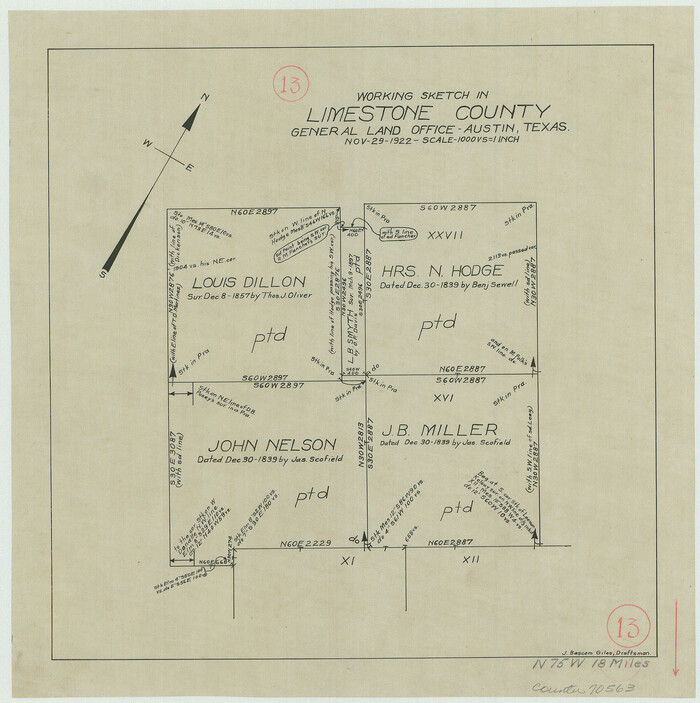 70563, Limestone County Working Sketch 13, General Map Collection