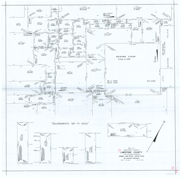 70570, Limestone County Working Sketch 20, General Map Collection